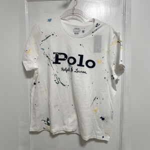 Polo Ralph Lauren Short Sleeve Paint Splatter Shirt- Size XL